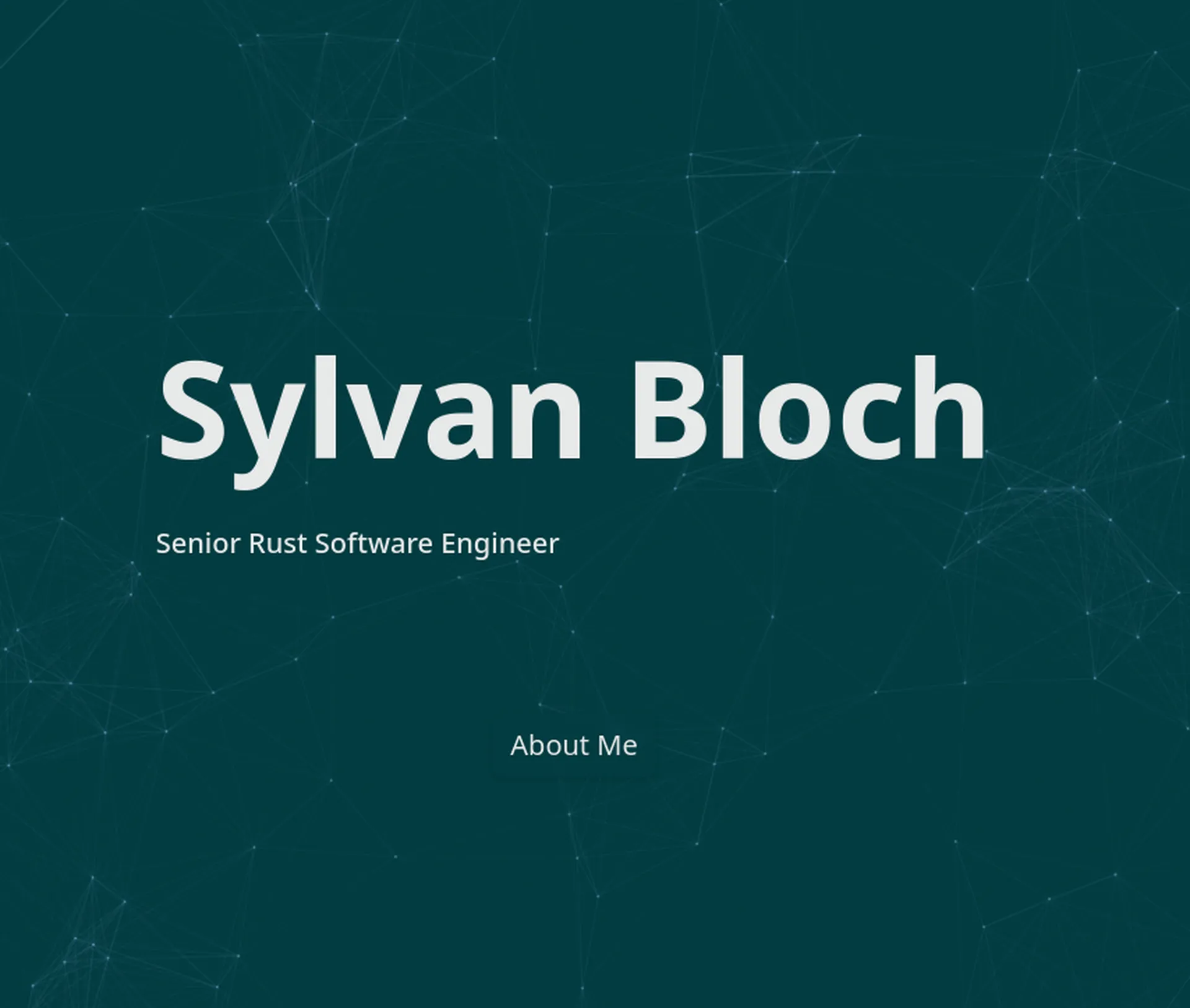 Personal website portfolio design showcasing full-stack Rust application
